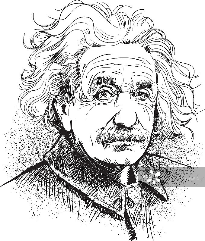 阿尔伯特·爱因斯坦肖像图片素材