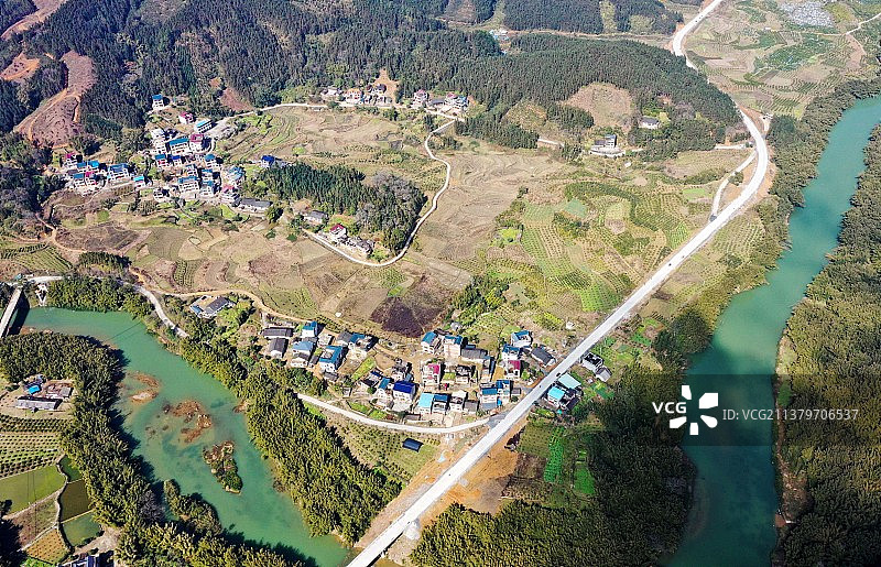 广西融安：建设“四好农村路”  助力乡村振兴图片素材