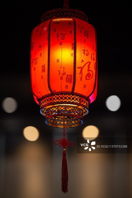 中国河南郑州新年春节元宵节夜晚风光图片素材