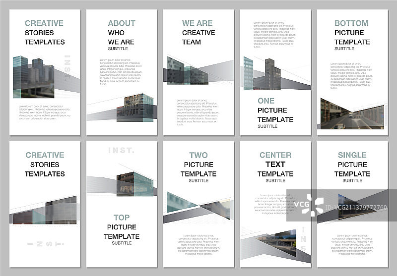 创意社交网络纵向故事设计图片素材