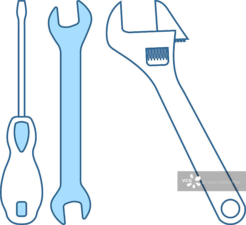 扳手和螺丝刀图标图片素材