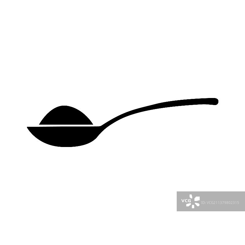 含糖、盐、面粉或其他配料的勺子图片素材