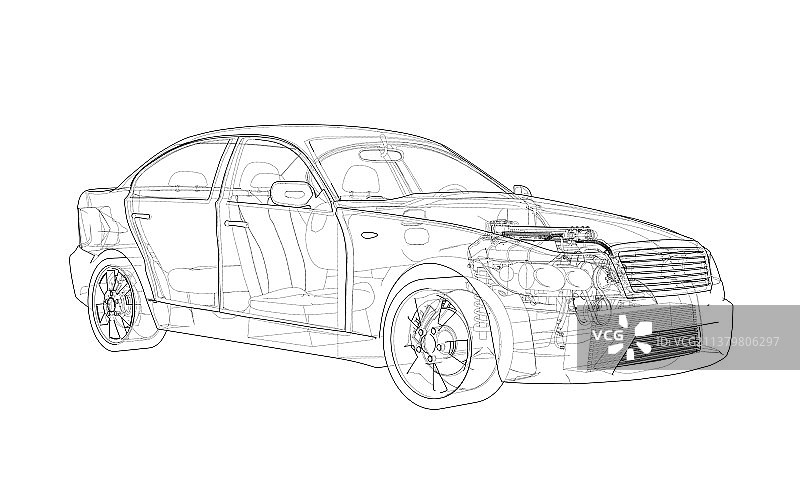 概念车3D渲染图片素材