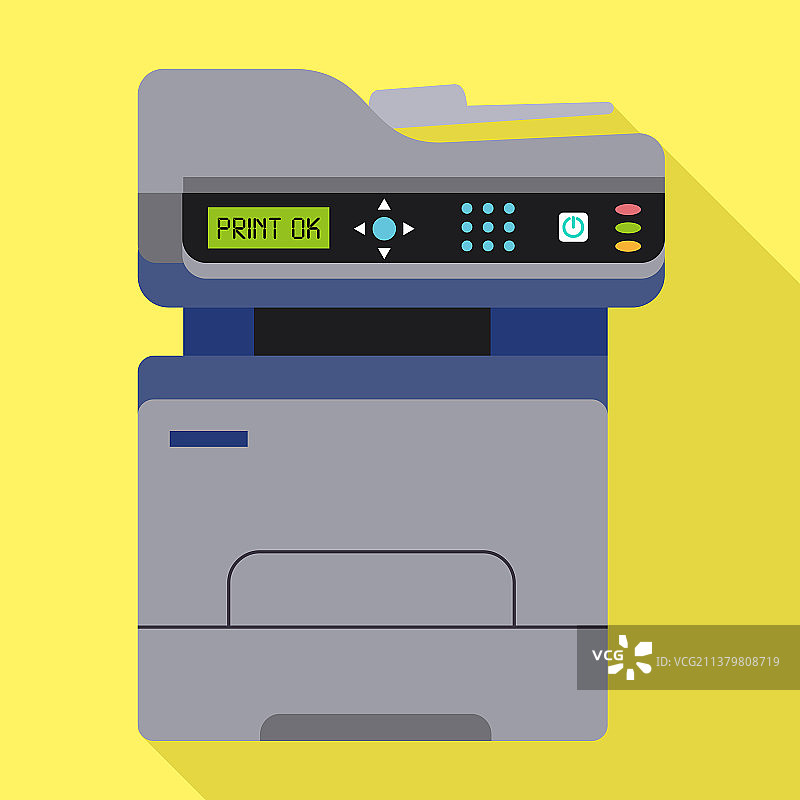 办公室复印图标扁平风格图片素材