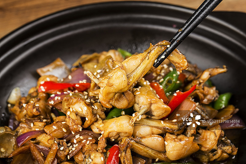 干锅田鸡图片素材