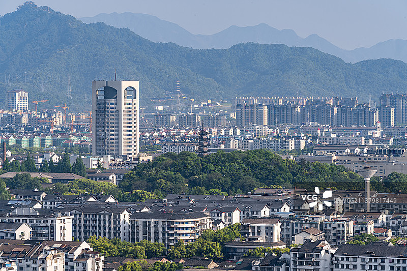 绍兴塔山应天塔白昼风光图片素材