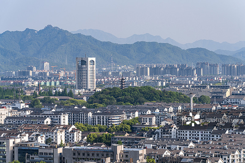 绍兴塔山应天塔白昼风光图片素材