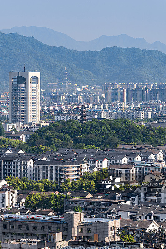 绍兴塔山应天塔白昼风光图片素材