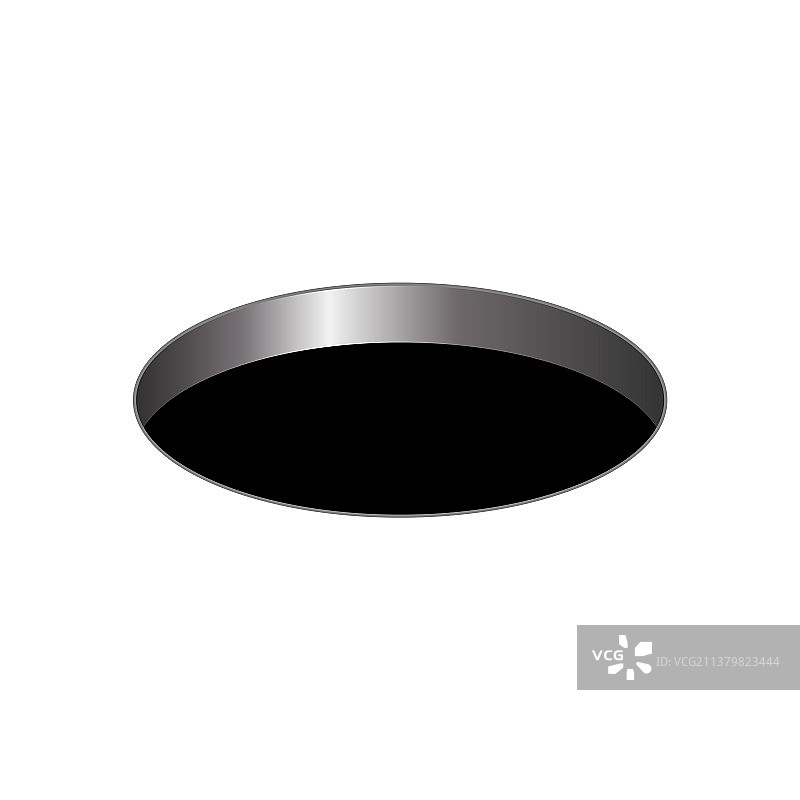 白色隔离背景上的黑色圆孔图片素材