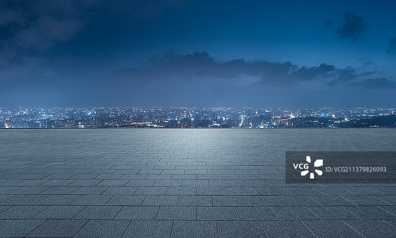 航拍广州城市夜景图片素材