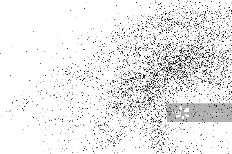 白色上孤立的黑色颗粒状纹理图片素材