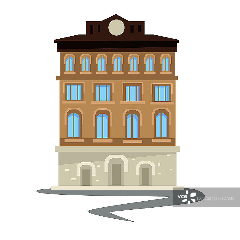 20世纪10年代建筑风格的旧公寓图片素材