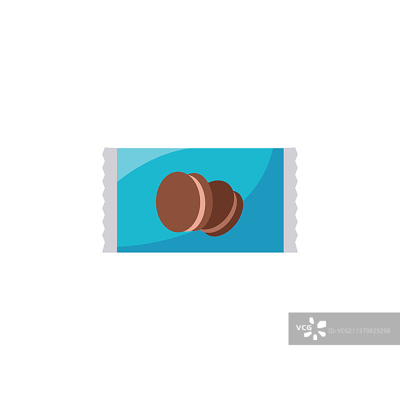 超市包装的饼干和糖果图片素材