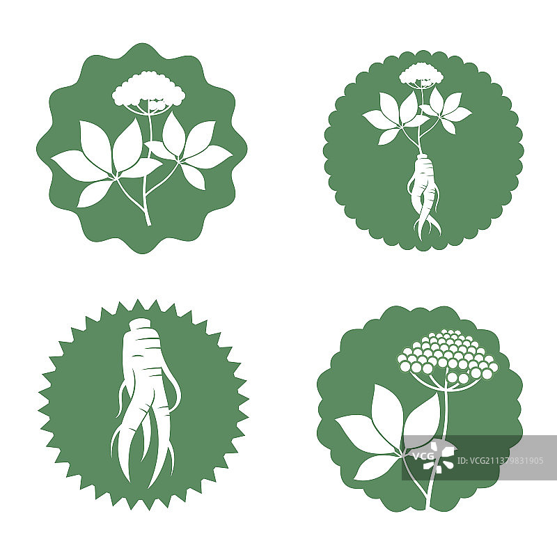 人参标签合集图片素材