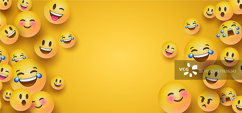 黄色表情符号脸部复制空间背景图片素材
