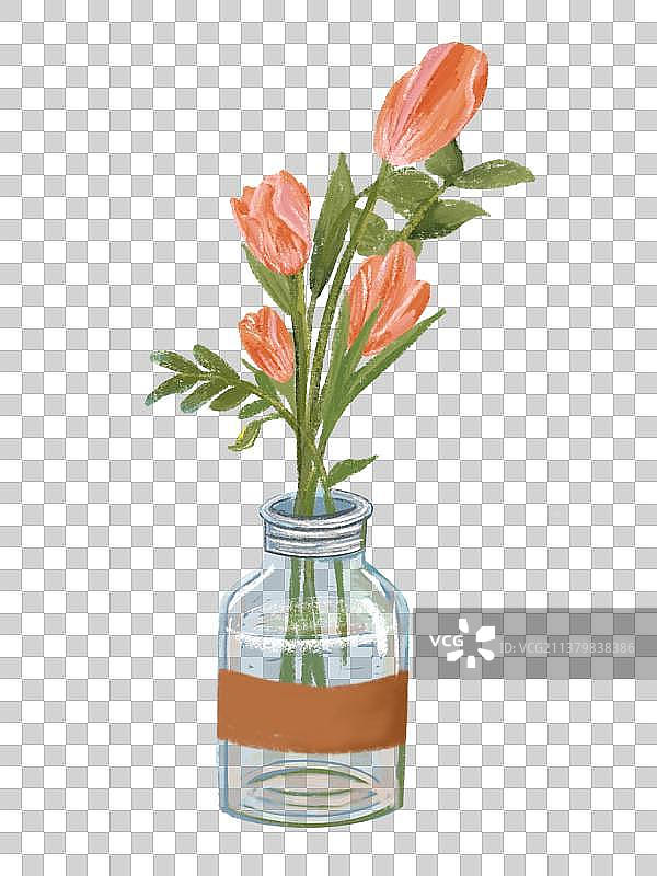 郁金香插花摆件图片素材