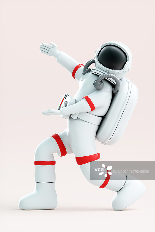 3D渲染的卡通宇航员图片素材