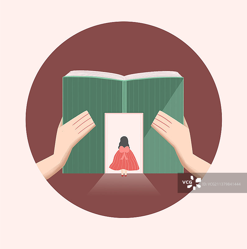 复古扁平风系列插画图片素材