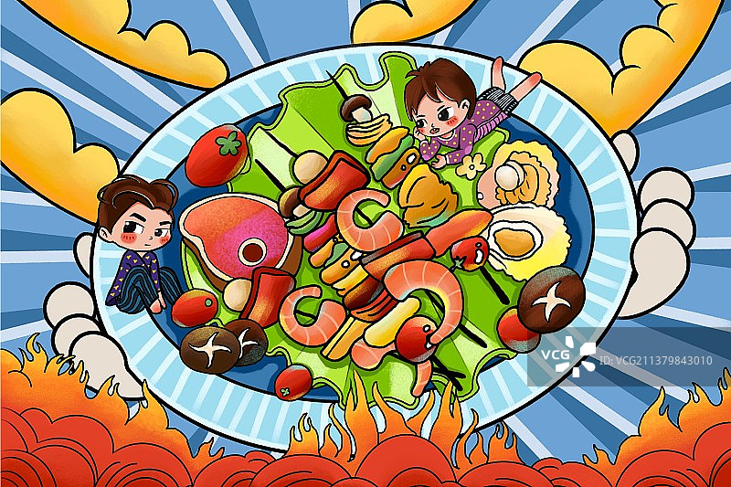 美味烧烤来袭图片素材