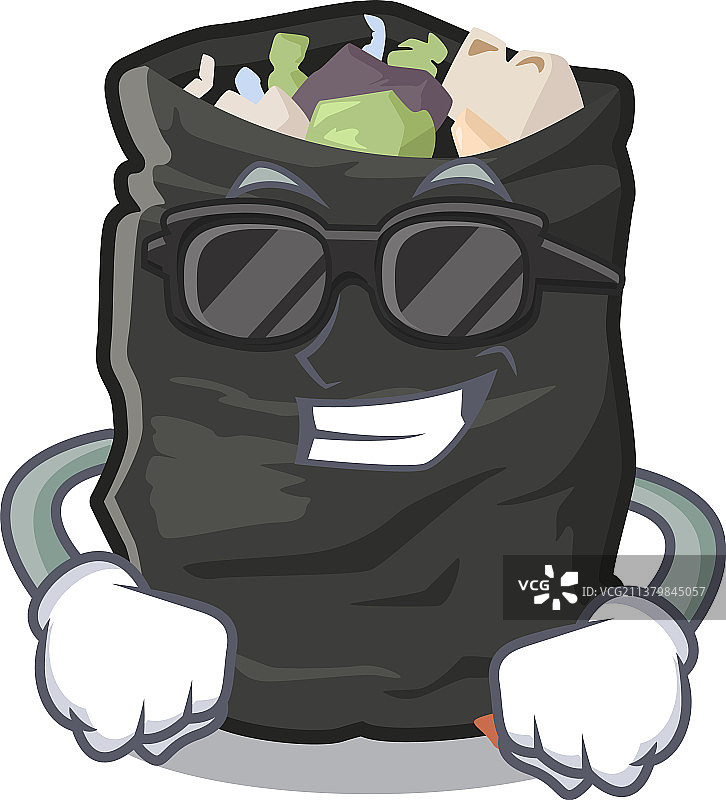 卡通形状的超酷垃圾袋图片素材