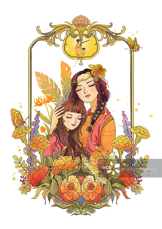 母亲节插画图片素材