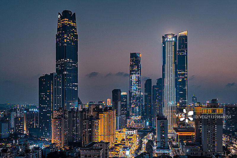 南宁东盟商务区夜景图片素材