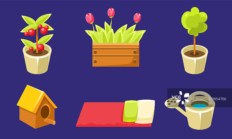 花园景观设计元素：郁金香图片素材