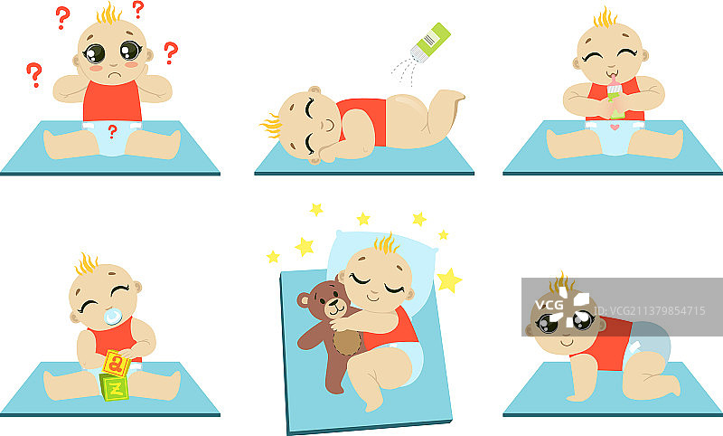 可爱宝宝日常生活系列图片素材