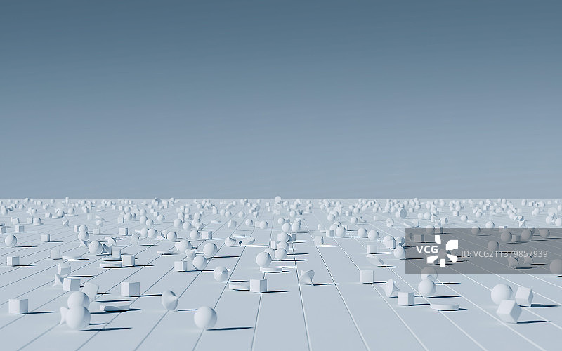 人造虚拟世界-立体几何图形图片素材