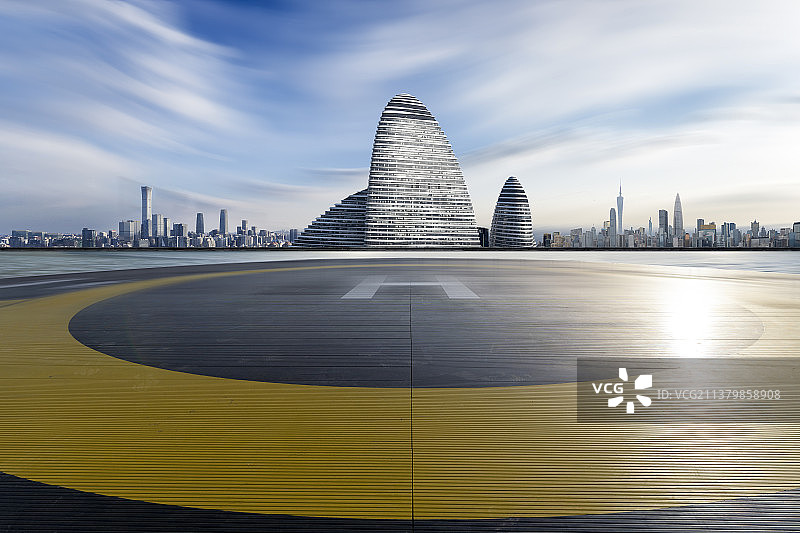 现代建筑背景-汽车广告背景图图片素材