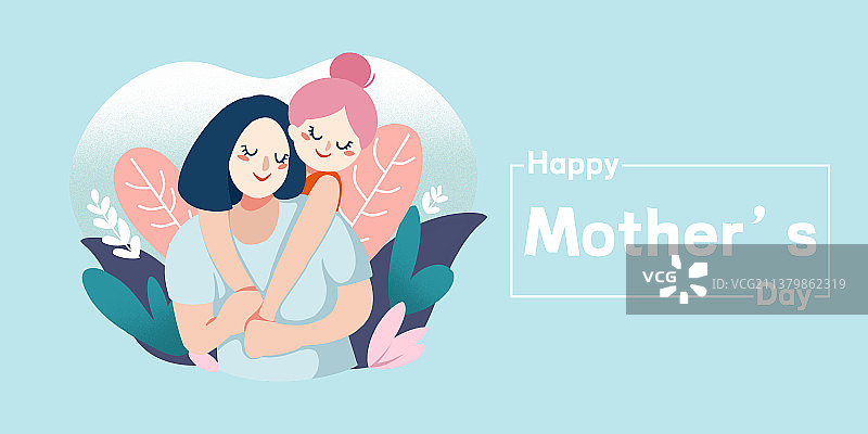 拥抱妈妈（模板）图片素材
