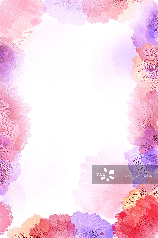 鲜花花瓣水彩肌理的插画背景图片素材