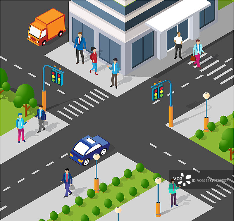 现代2.5D城市图片素材