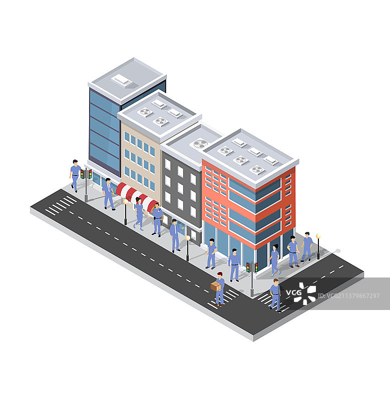 人们在城市里漫步图片素材