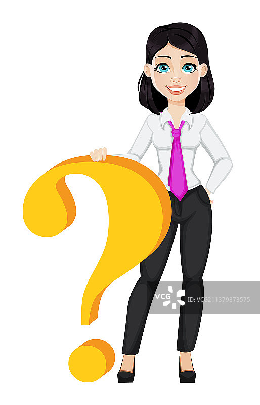 可爱的商务女卡通人物图片素材