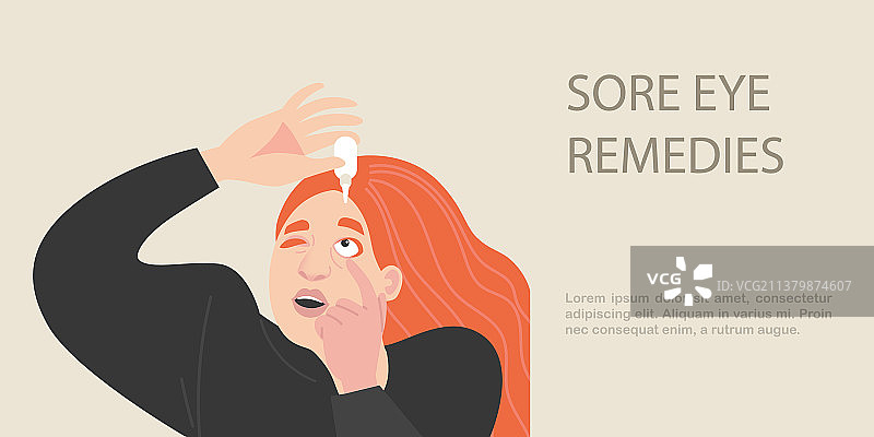 眼睛酸痛的女孩图片素材