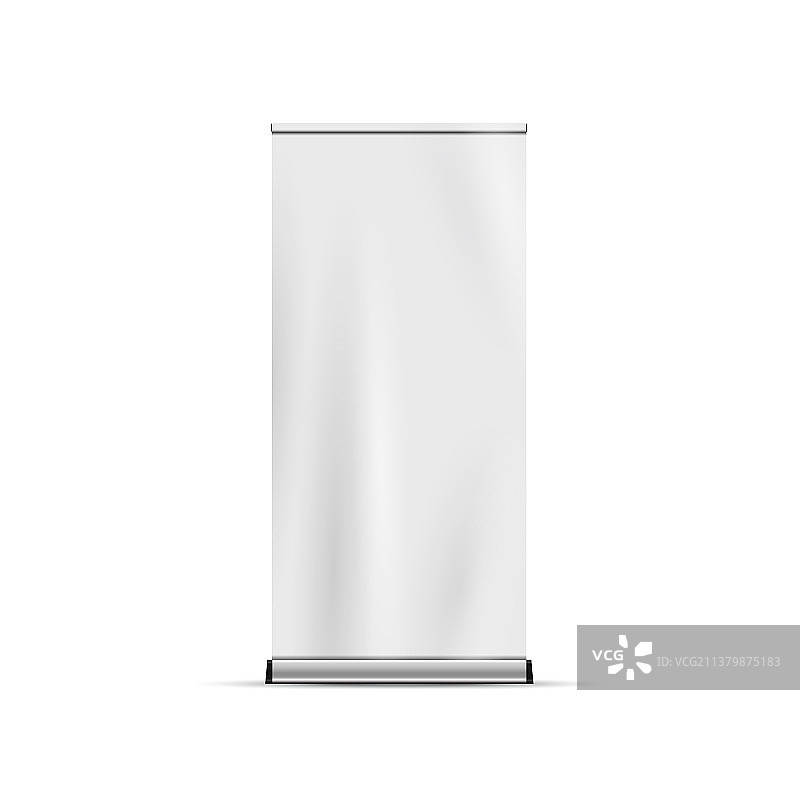 白色背景上的易拉宝展架图片素材