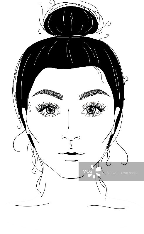 美丽的时尚女孩肖像图片素材