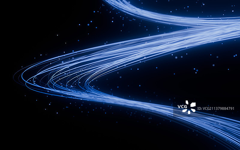 蜿蜒的光线延时效果图片素材