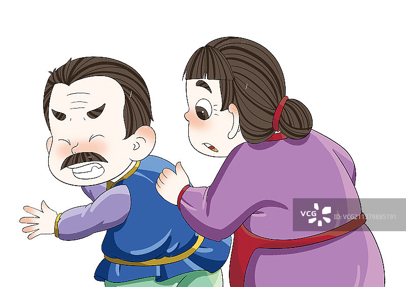 阿姨给叔叔捶背图片素材