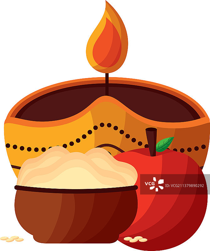 欧南节蜡烛庆典设计图片素材