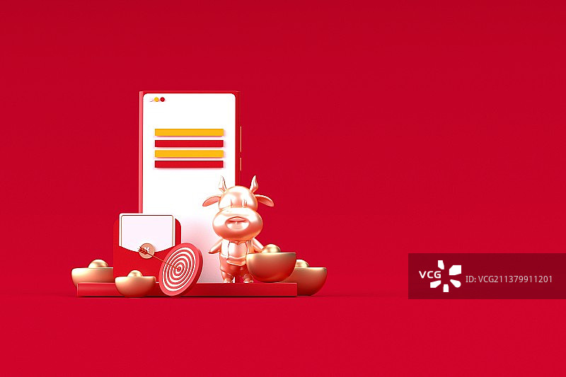 3D渲染金融卡包红利概念插画图片素材