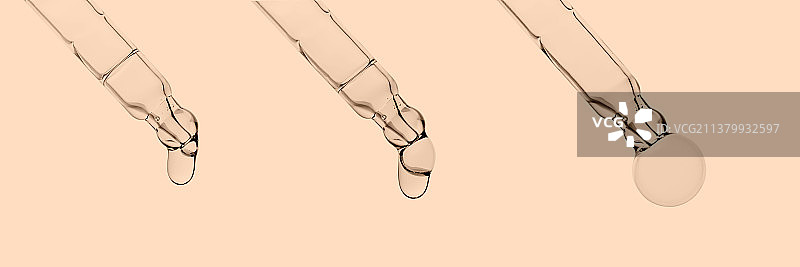 带有多个移液器的banner，移液器中含有血清或其他化妆品图片素材