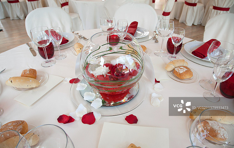 婚礼餐桌布置图片素材