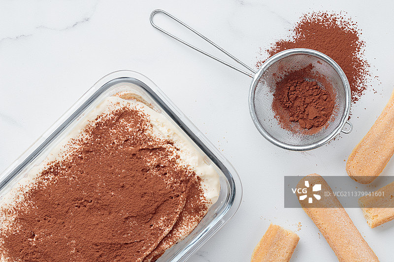 自制提拉米苏蛋糕甜点图片素材