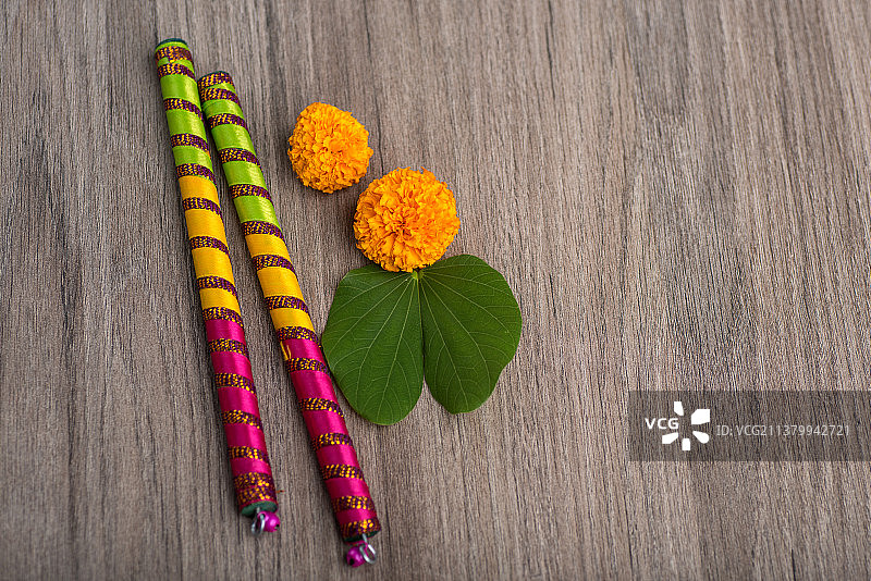 印度九胜节和 দশেরা 节，展示金叶图片素材