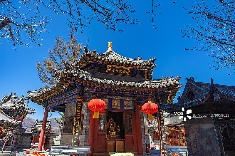 五台山古建黛螺顶寺庙——旃檀殿图片素材