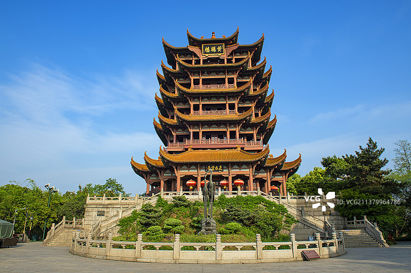 湖北武汉，黄鹤楼风景。图片素材
