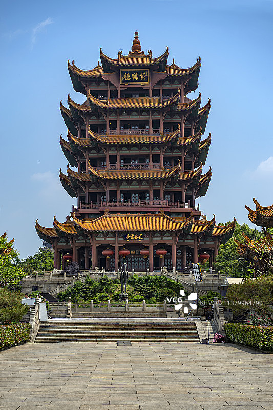 湖北武汉，黄鹤楼风景。图片素材