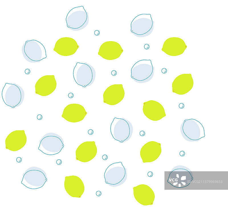 矢量水果柠檬插画元素图片素材